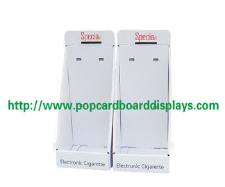 Advertising E-Cigarette Cardboard Counter Displays With Peg Hooks
