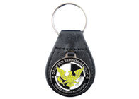 Promosi Hadiah Elang Kulit Keychain, Personalized Kulit Gantungan kunci dengan Nikel Plating