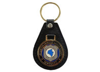 Chains kustom Key, Car Leather Pocket Gantungan Kunci dengan Synthetic Enamel Emblem, Zinc Alloy dengan Nikel Plating