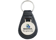 Chains kustom Key, Car Leather Pocket Gantungan Kunci dengan Synthetic Enamel Emblem, Zinc Alloy dengan Nikel Plating