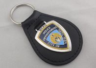 1,5 mm Personalized Gantungan kunci kulit, Kota NY Kulit Gantungan Kunci Dengan Nickel Plating