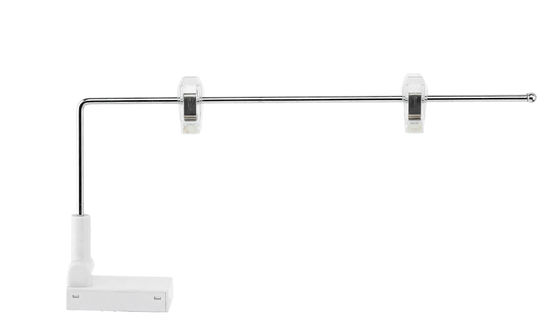 Logam substansial Magnetic Sign Holder 250mm Aluminium Pipe untuk Shelf dengan 2 Hooks