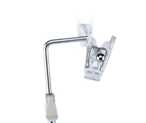 POP Magnetic Masuk Pemegang 300mm Pole Untuk Supermarket, Klip Plastik