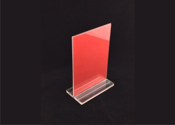 Disesuaikan Warna Acrylic Sign Holder Display, Acrylic Wall Mounted Sign Holder