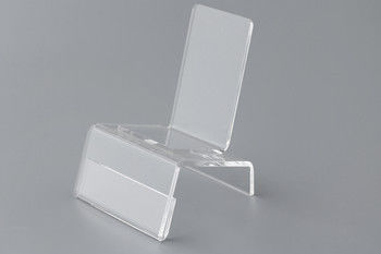 Custom Clear Acrylic Sign Holder berdiri bebas, Ponsel Holder For Display