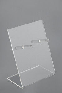 Tabel transparan Top Acrylic Sign Holder, pemegang tanda plastik bening