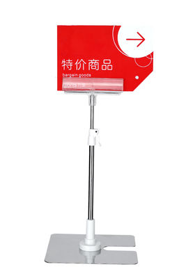 Besi Logam Pop Tampilan Retail Masuk Pemegang, Clear Pvc Pos Clip Holder