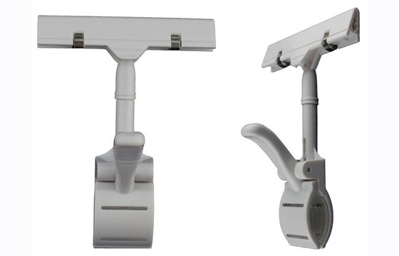 Retail Pemegang Masuk plastik, Putih Promosi Thumb Klip 3 5/8 "* 6 3/4"