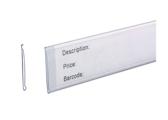 Kustom Color PVC Plastik super harga pasar tag, Clear Plastic Label Holder, Channel Jalur Pemegang Label 31.242