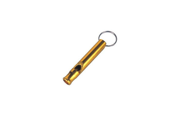 Gantungan kunci darurat kuning Whistle Promosi untuk hiking dan menyenangkan
