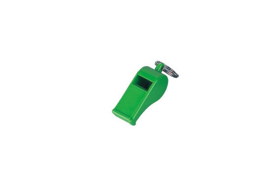 cincin hijau PP Platic Whistle Key, gantungan kunci promosi untuk 30.575 mendaki darurat