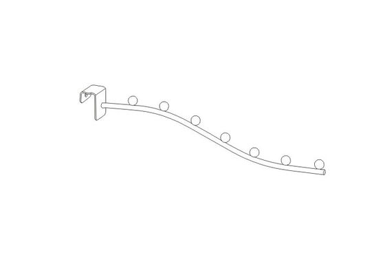 toko, supermarket, toko kalung, mantel menggantung 7 bola stalwall Pameran Ritel Hooks 31.167