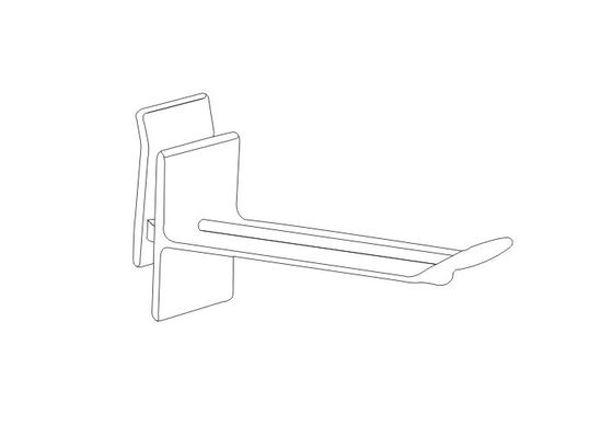 Datar PP plastik produk kupu-kupu supermarket gantung Pameran Ritel Hooks (3 - 6 inci) 31071,31072,31073,31074