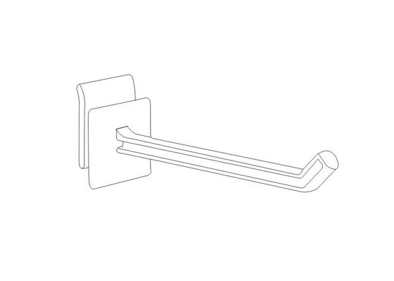 slat dinding putih, mesh dan pegboard 3 - 6 inci Tampilan PP Plastik Retail Hooks 31095,31096,31097,31098