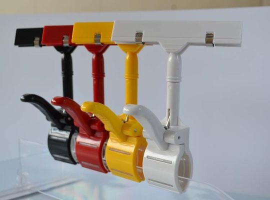 ABS POP Promosi Harga Tag Holder Clip, Thumb Shape Plastik Rak Klip