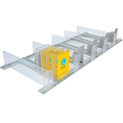 Disesuaikan Ukuran Sign Retail Pemegang, Rokok Shelf Pendorong Untuk Supermarket / Toko Retail