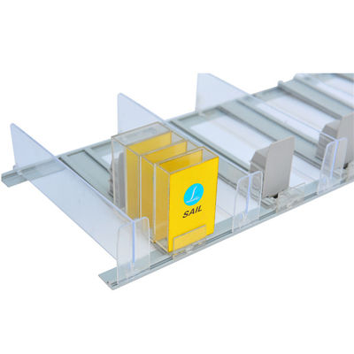 Disesuaikan Ukuran Sign Retail Pemegang, Rokok Shelf Pendorong Untuk Supermarket / Toko Retail