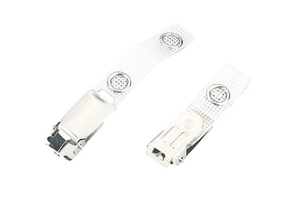 pertemuan kantor Logam PE membalik ID card atas, nama Badge Holder Clip dengan diperkuat PVC tali 30.287