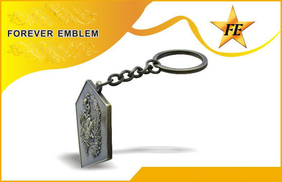 Rendah Kadmium Zinc Alloy Promosi gantungan kunci / keyring Dengan Custom Desain
