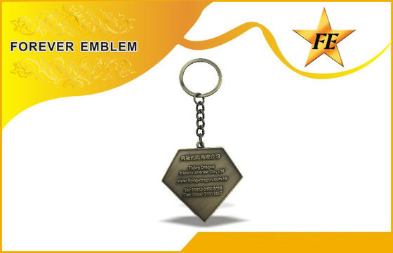 Rendah Kadmium Zinc Alloy Promosi gantungan kunci / keyring Dengan Custom Desain