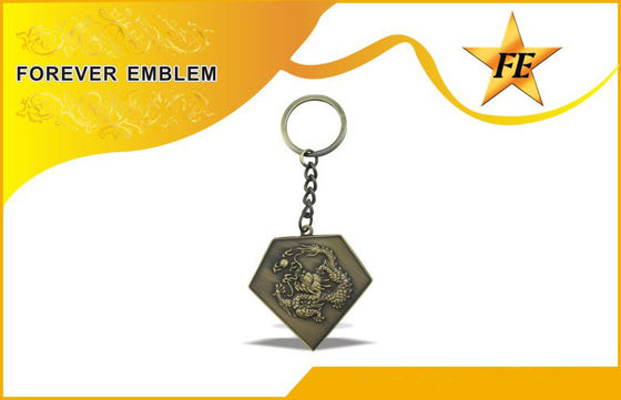 Rendah Kadmium Zinc Alloy Promosi gantungan kunci / keyring Dengan Custom Desain