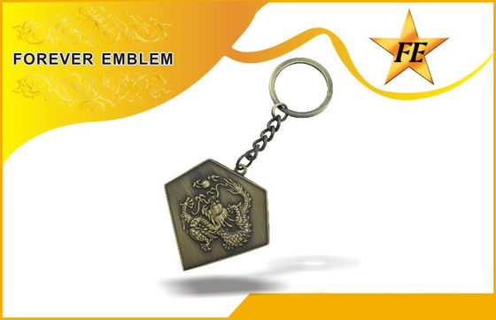 Rendah Kadmium Zinc Alloy Promosi gantungan kunci / keyring Dengan Custom Desain