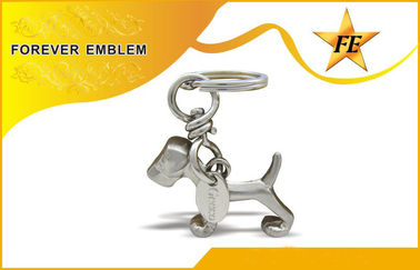 Bronze / Tembaga 3D logam Promosi Gantungan kunci Dengan Split Ring + Ring Langsung
