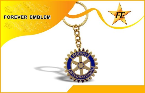 Bronze Imitasi Sulit Enamel Logam Promosi Gantungan kunci dengan Gold Plating