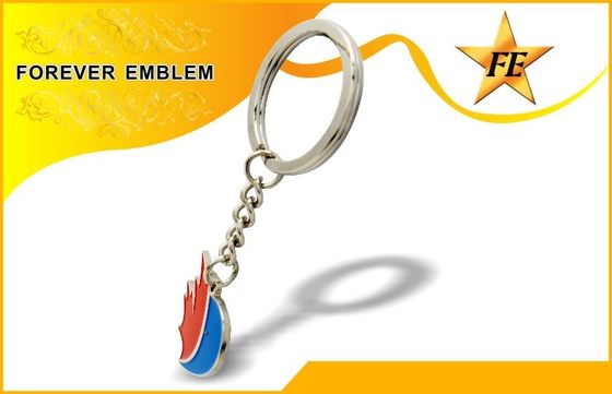 Paduan seng gantungan kunci promosi logam Enamel lembut untuk tujuan promosi