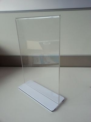 Restaurant Batal Acrylic Sign Holder menu Berdiri Plexiglass Label Pemegang