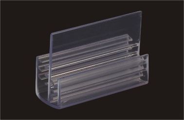 Transparan PVC Shelf Label Pemegang Untuk Tampilan Retail, Mudah Install