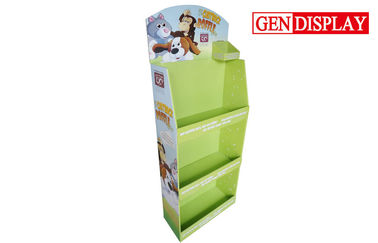 Anak Mainan Karton Floor Tampilan Berdiri Shelf Dengan Brosur Pemegang