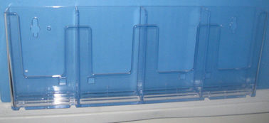 4 Pocket Acrylic Display Stand, Wall Mounted Pemegang Brosur