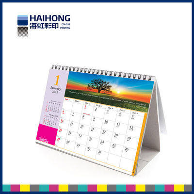 Tabel disesuaikan / meja kantor layanan pencetakan kalender harian, 2.5mm pemegang papan abu-abu