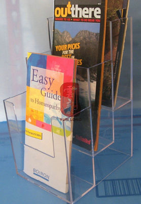 3 Tier Batal Brosur Racks, Wall Mount Magazine Rack