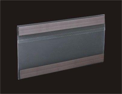 Supermarket Plastik Label Pemegang / Extruded HolderWith 2 lembar Jalur Magnetic