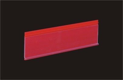 Pemegang 25mm Red Data Plastik untuk Rak, PVC Toko Shelf Harga Holder