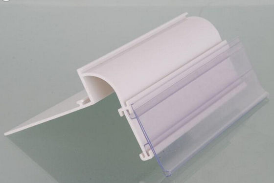 plastik diekstrusi transparan membentuk supermarket / toko PVC Strip Data