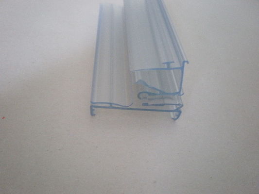 plastik diekstrusi transparan membentuk supermarket / toko PVC Strip Data