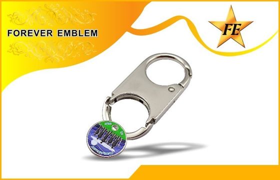 Supermarket Trolley koin keyring dan Coin Holder Keychain dengan Kustom LOGO