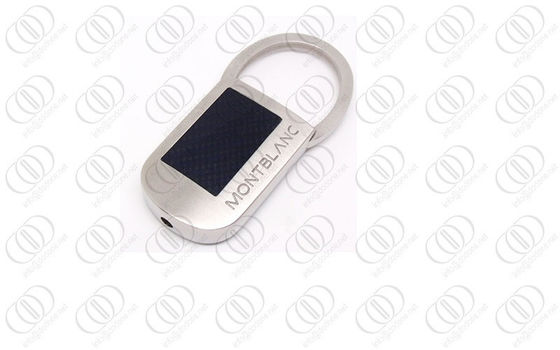 Hitam Carbon Fiber Stainless Steel Keychain di Brush Finish, Pemegang Kunci Retractable