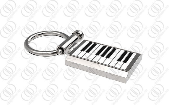 316L Stainless Steel Keychain Gantungan Kunci Dengan Desain Piano Keyboard