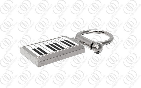 316L Stainless Steel Keychain Gantungan Kunci Dengan Desain Piano Keyboard