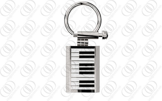 316L Stainless Steel Keychain Gantungan Kunci Dengan Desain Piano Keyboard