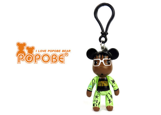 ramah lingkungan 3 inci POPOBE Beruang Keychain Putih Singer Tas Aksesoris