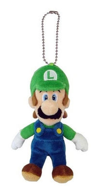 Biru dan Hijau Super Mario Plush Keychain Stuffed Animal Backpack Clip