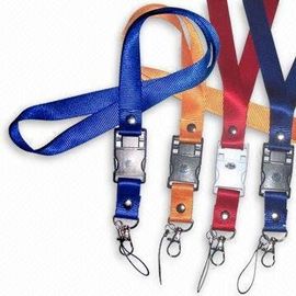 Lanyard Plastik / Polyester USB Flash Memory dengan Disesuaikan Logo Percetakan