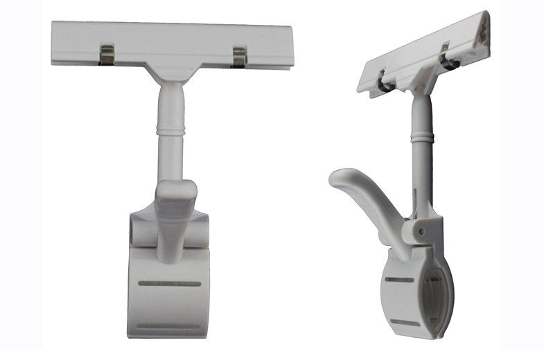Retail Pemegang Masuk plastik, Putih Promosi Thumb Klip 3 5/8 &quot;* 6 3/4&quot;