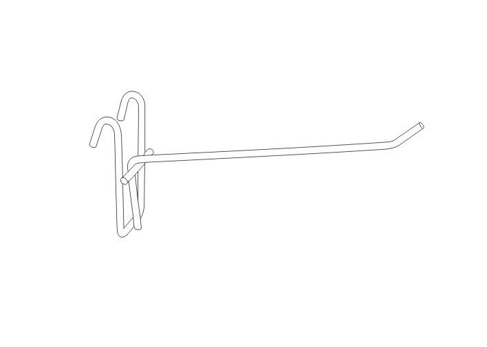 kawat baja tahan lama Gridwall Logam Peg Retail Tampilan Hooks untuk belanja dan supermarket31121,31122,31123,311243112531126
