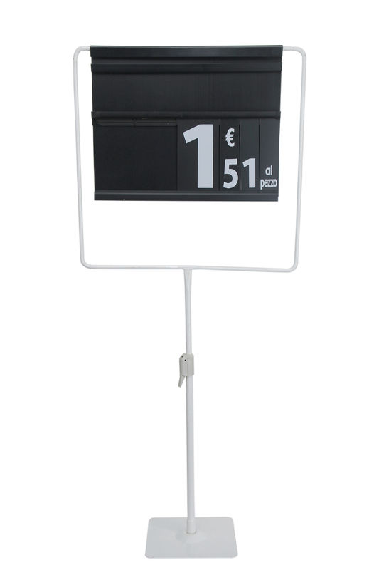 Base Metal Floor Poster Stand, Supermarket Floor Standing Picture Frame Holder